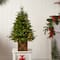 3ft. Pre-Lit Finland Fir Artificial Christmas Tree in Decorative Planter, Warm White Lights